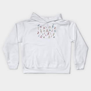 Pack of musical notes with color Kids Hoodie